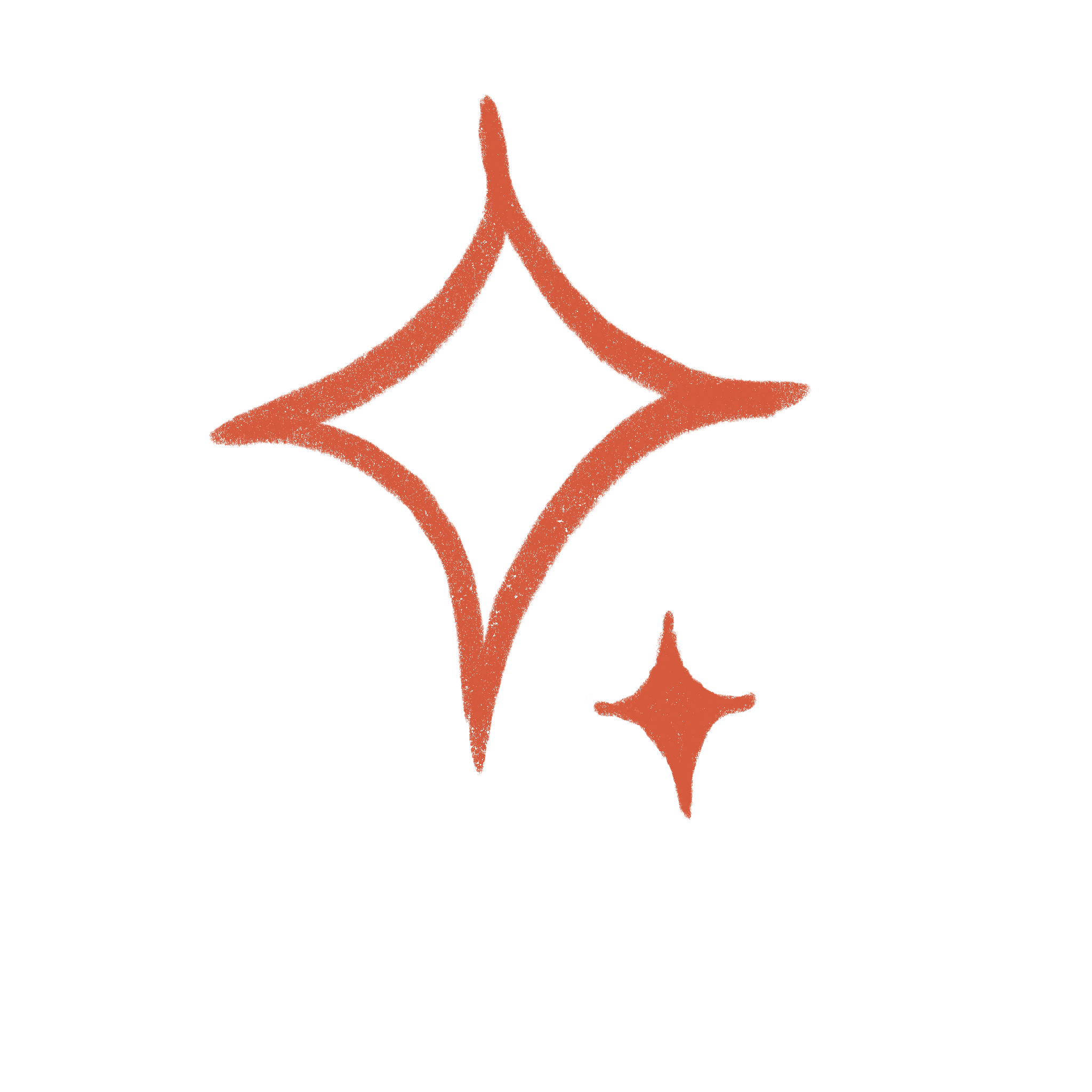 Hand-drawn shooting star doodle