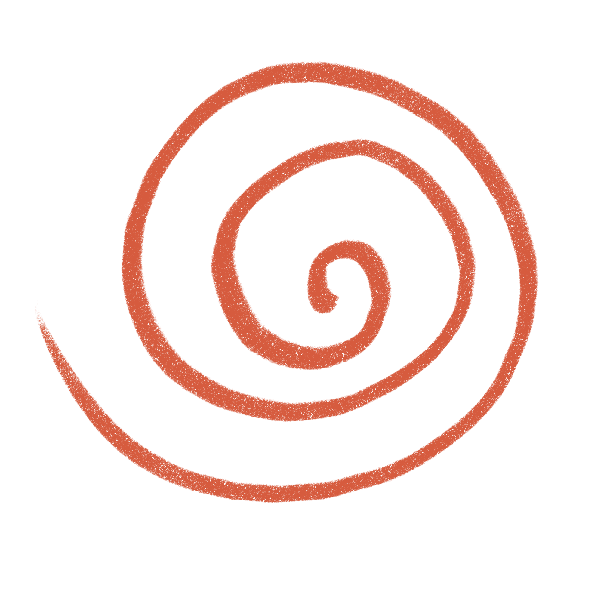 Hand-drawn spiral doodle