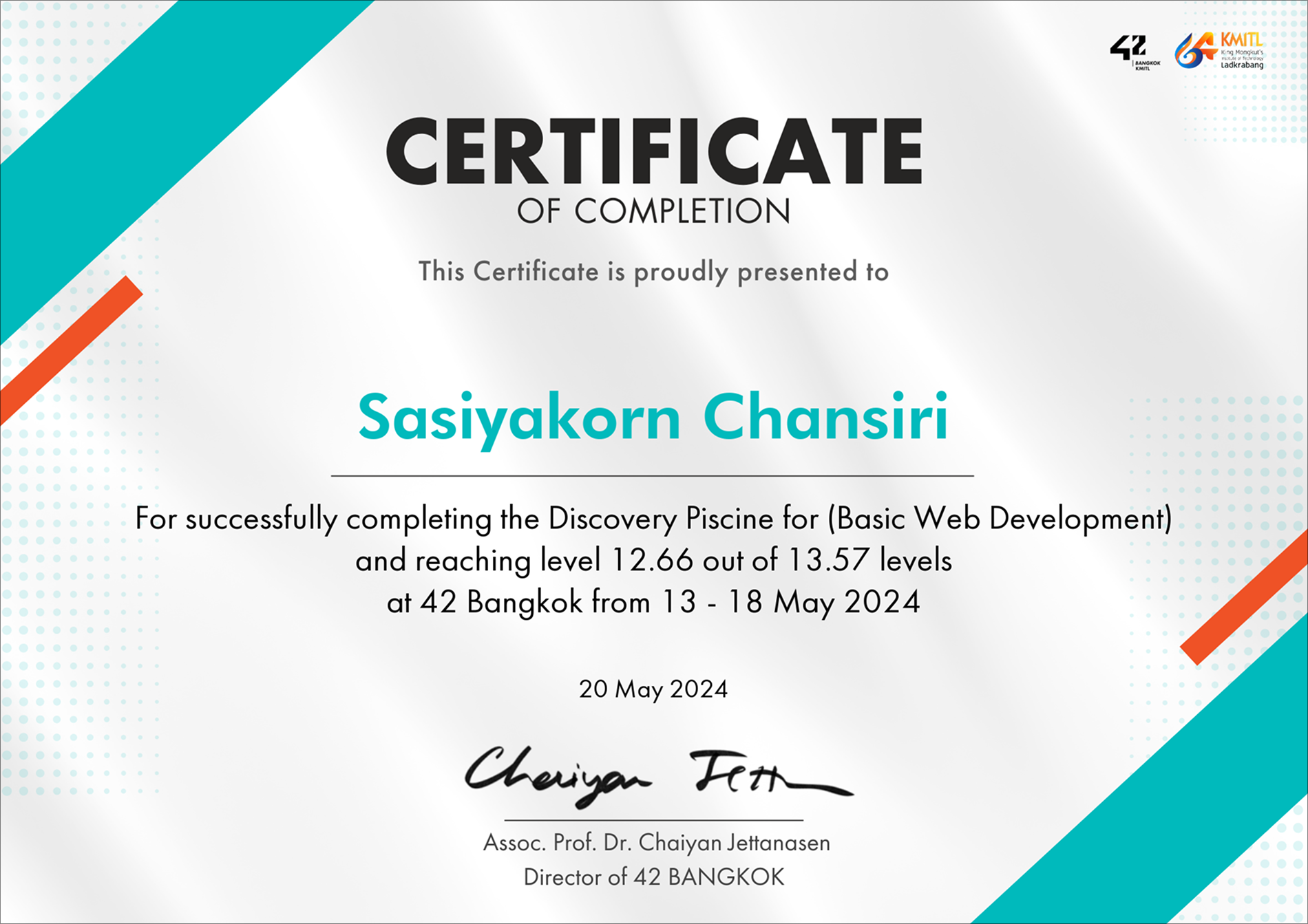 42 Bangkok Certificate: Introduction to Python